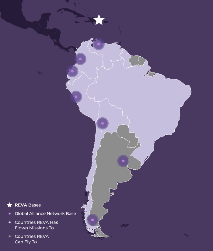 reva's coverage in south american